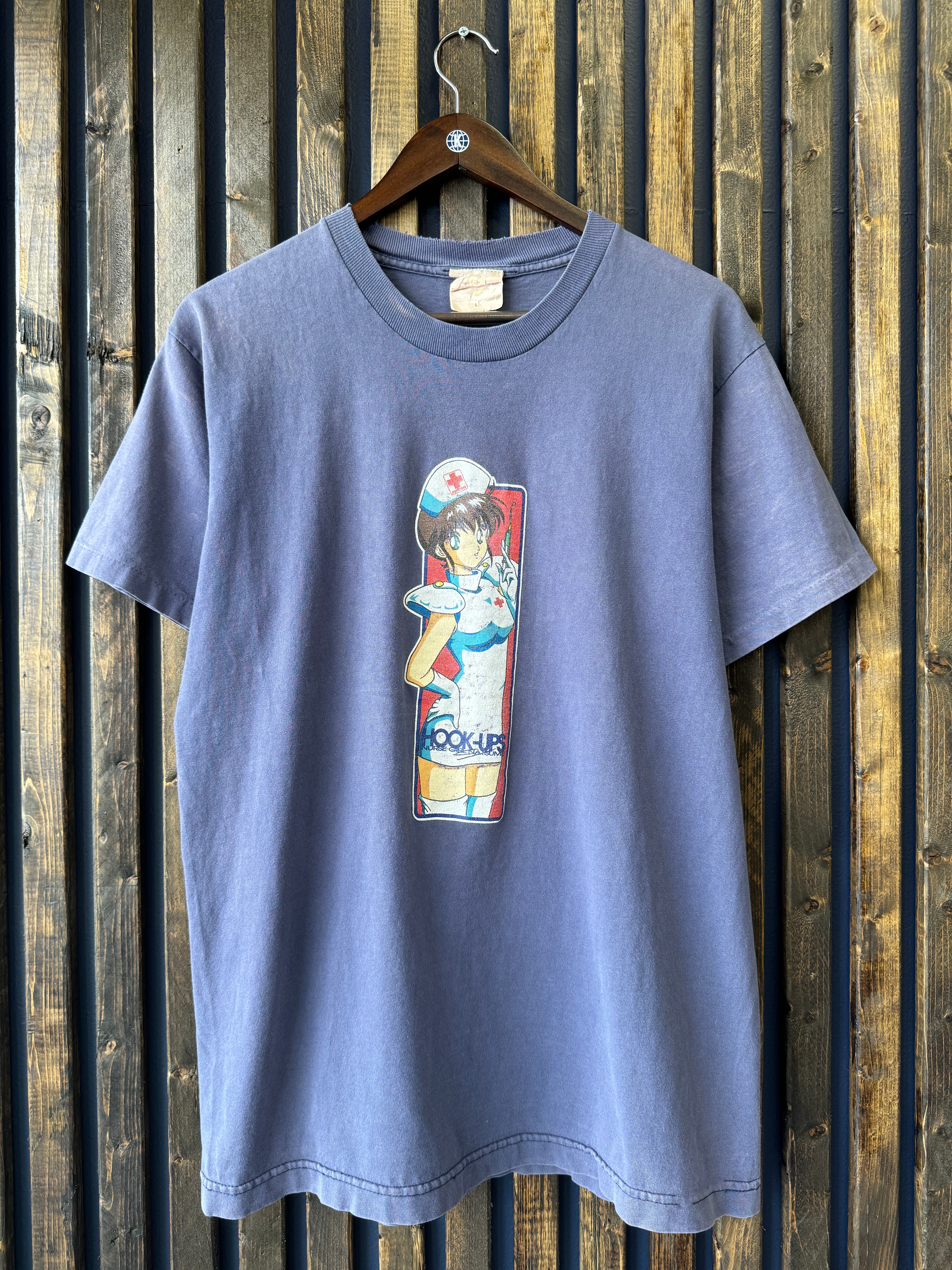 Vintage 90s Hook-Ups Skateboards Nurse Girl Natsume Shirt Large