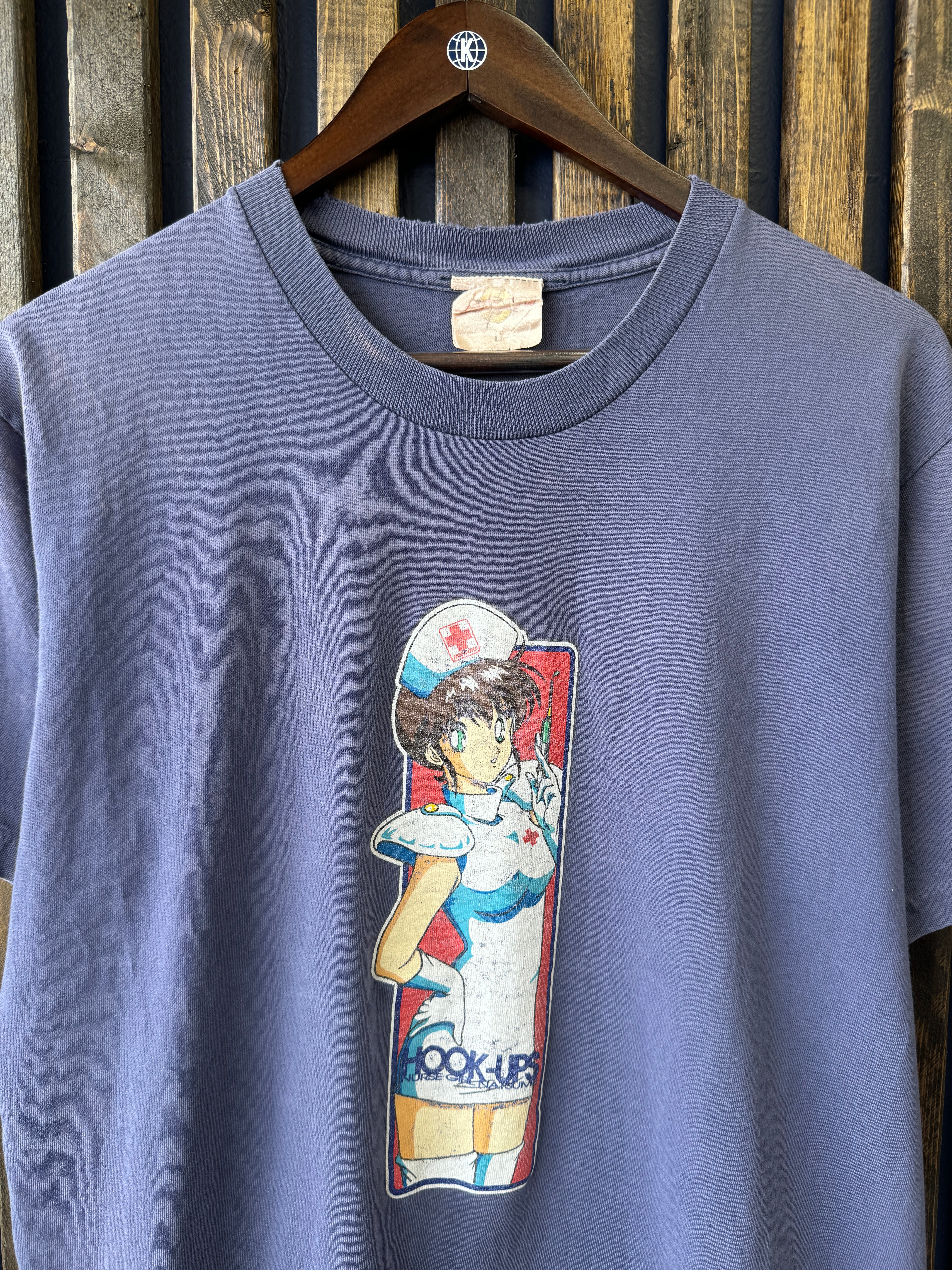 Vintage 90s Hook-Ups Skateboards Nurse Girl Natsume Shirt Large